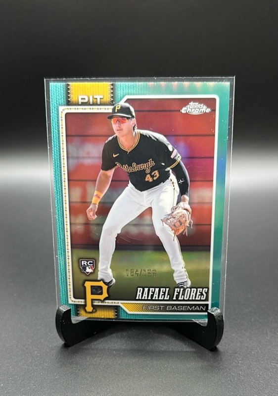 2026 Topps Chrome #185 Rafael Flores Aqua Refractors #/199