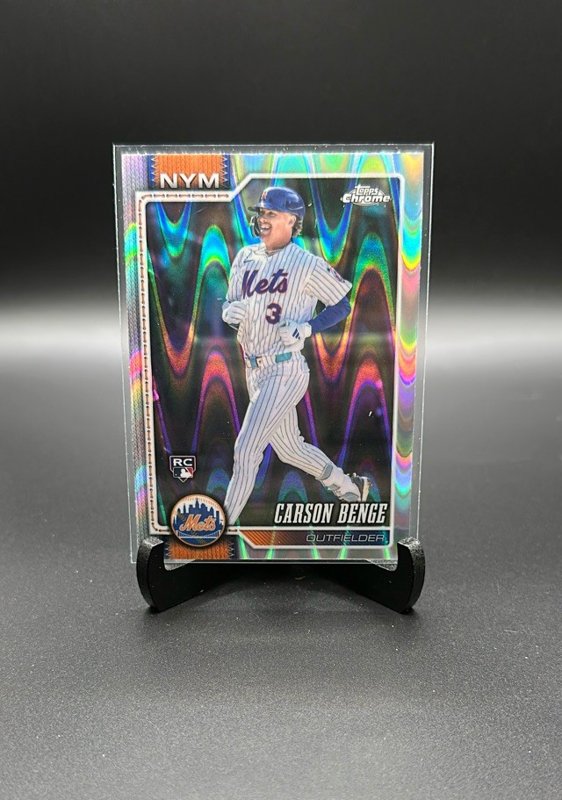 2026 Topps Chrome #87 Carson Benge Raywave Refractors