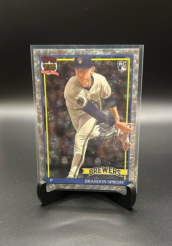 2026 Topps #91B2-8 Brandon Sproat 1991 Topps Baseball Crackle Foil (Series Two)
