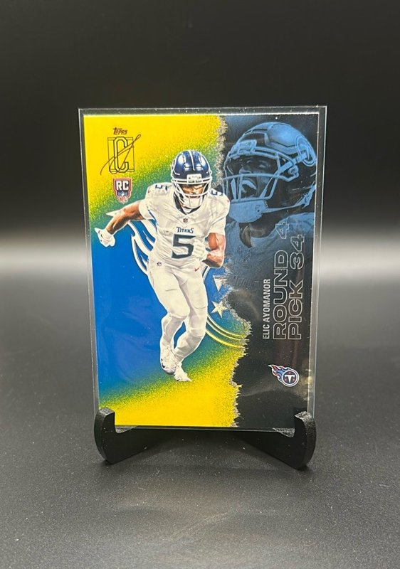 2025 Topps Signature Class #120 Elic Ayomanor Blue & Yellow