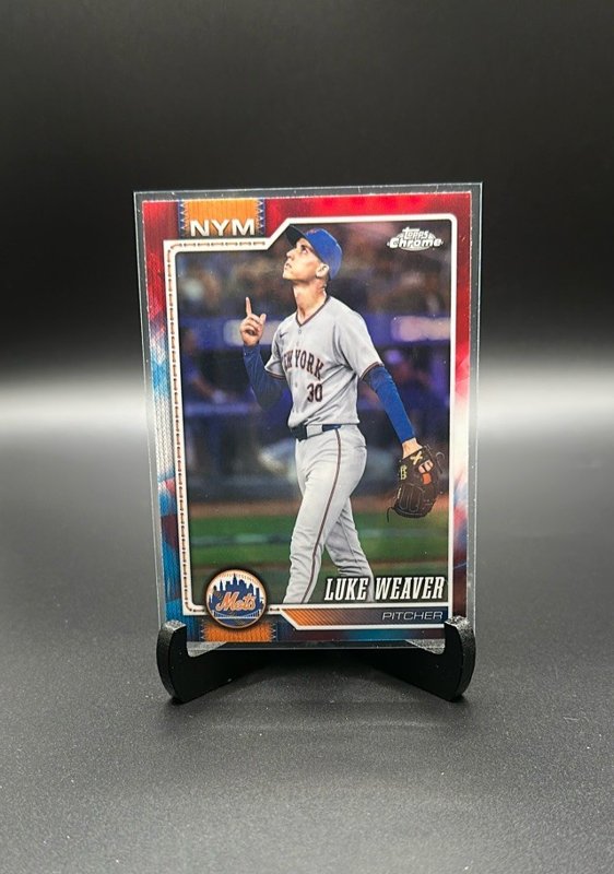2026 Topps Chrome #103 Luke Weaver Red White and Blue Refractors