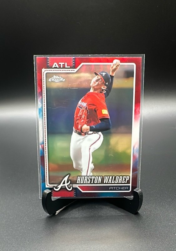 2026 Topps Chrome #141 Hurston Waldrep Red White and Blue Refractors