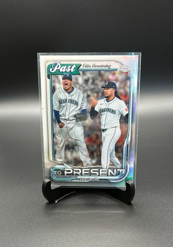 2026 Topps Chrome #PTP-11 Félix Hernández/ Luis Castillo Past to Present