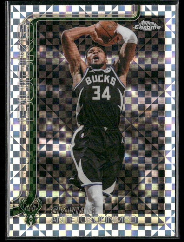 2025-26 Topps Chrome Update #7 Giannis Antetokounmpo X-Fractor