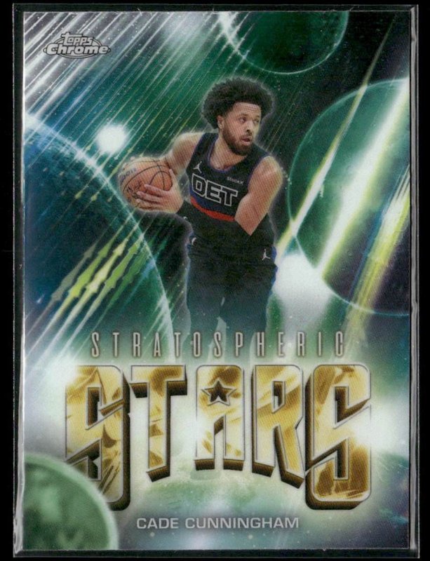 2025-26 Topps Chrome Update #ST-18 Cade Cunningham Stratospheric Stars