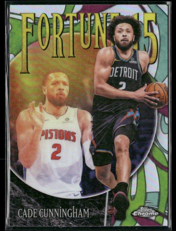 2025-26 Topps Chrome Update #F15-12 Cade Cunningham Fortune 15