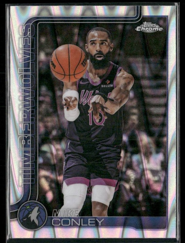 2025-26 Topps Chrome Update #109 Mike Conley RayWave Refractor