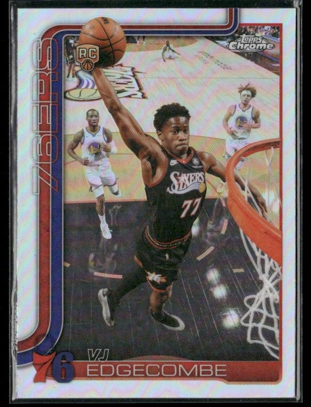2025-26 Topps Chrome Update #153 VJ Edgecombe Refractor