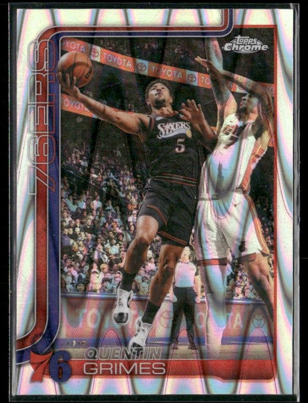 2025-26 Topps Chrome Update #137 Quentin Grimes RayWave Refractor