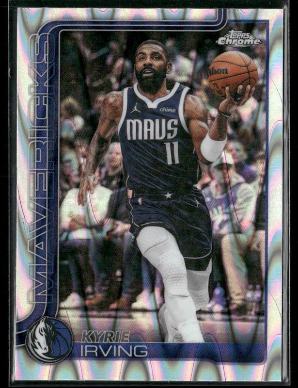 2025-26 Topps Chrome Update #3 Kyrie Irving RayWave Refractor