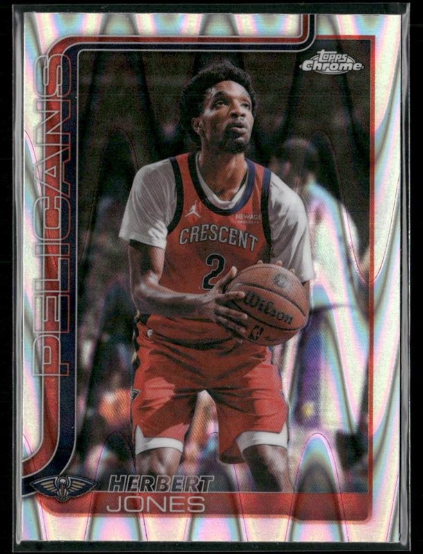 2025-26 Topps Chrome Update #114 Herbert Jones RayWave Refractor