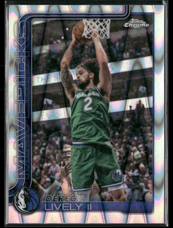 2025-26 Topps Chrome Update #116 Dereck Lively II RayWave Refractor