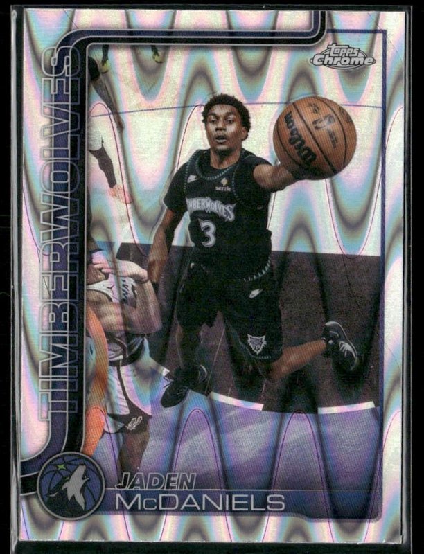 2025-26 Topps Chrome Update #126 Jaden McDaniels RayWave Refractor