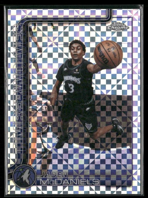 2025-26 Topps Chrome Update #126 Jaden McDaniels X-Fractor