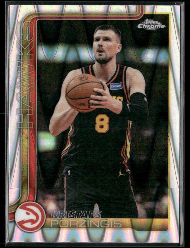 2025-26 Topps Chrome Update #65 Kristaps Porzingis RayWave Refractor