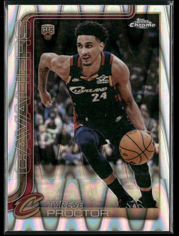 2025-26 Topps Chrome Update #200 Tyrese Proctor RayWave Refractor