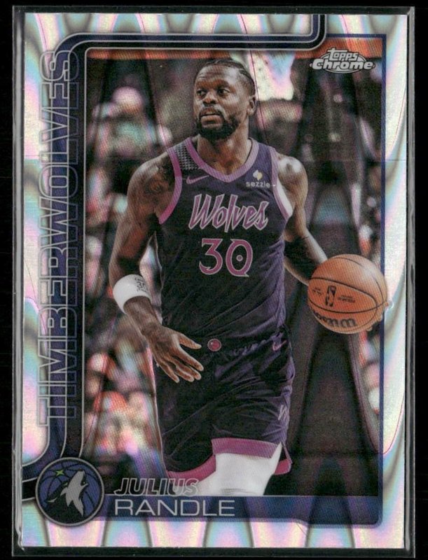 2025-26 Topps Chrome Update #52 Julius Randle RayWave Refractor