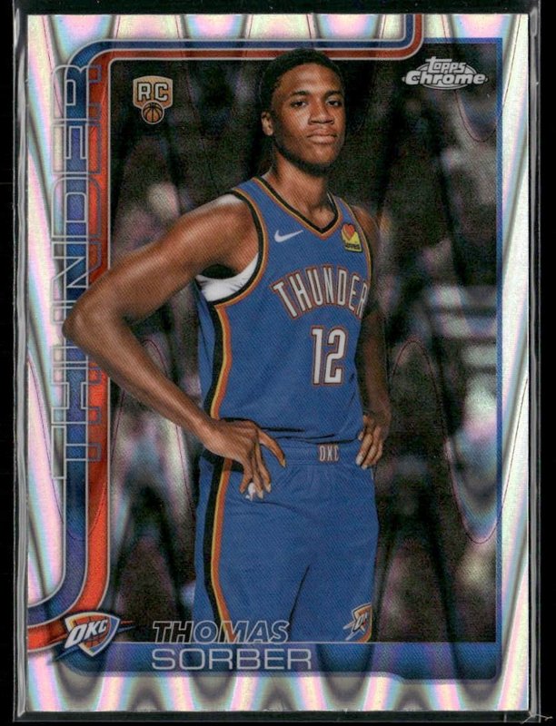 2025-26 Topps Chrome Update #165 Thomas Sorber RayWave Refractor