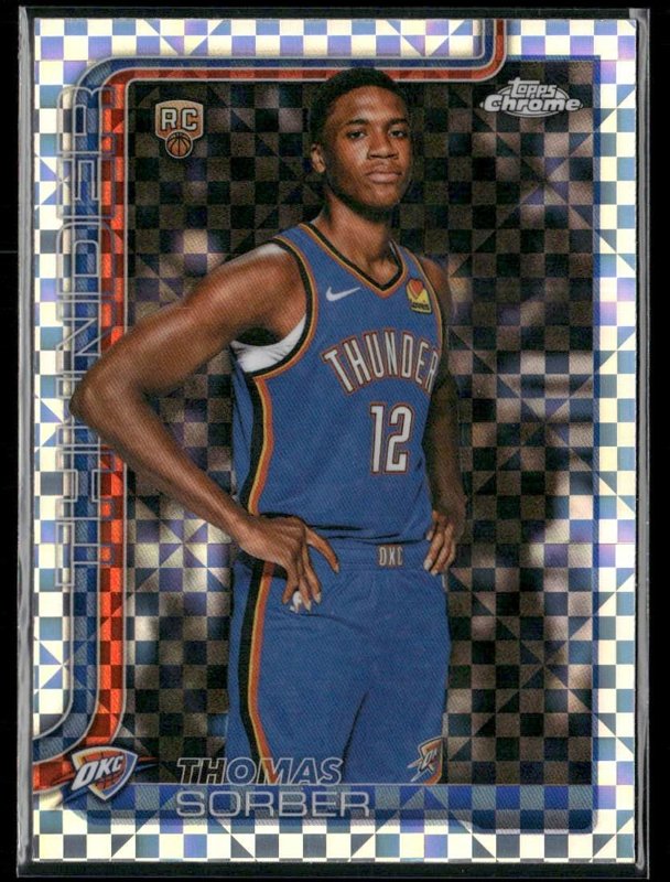 2025-26 Topps Chrome Update #165 Thomas Sorber X-Fractor