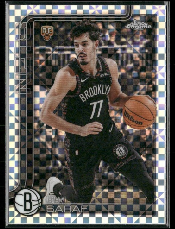 2025-26 Topps Chrome Update #176 Ben Saraf X-Fractor