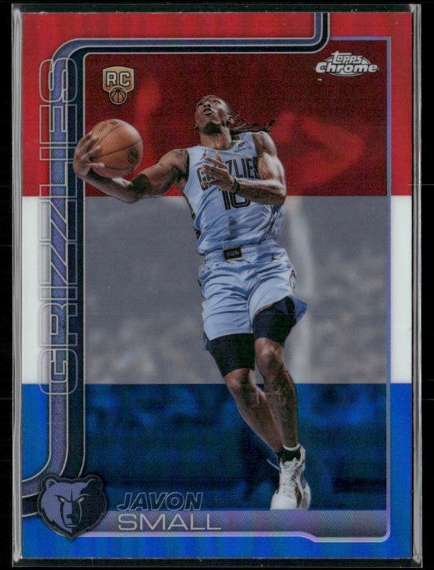 2025-26 Topps Chrome Update #199 Javon Small Red White and Blue Refractor