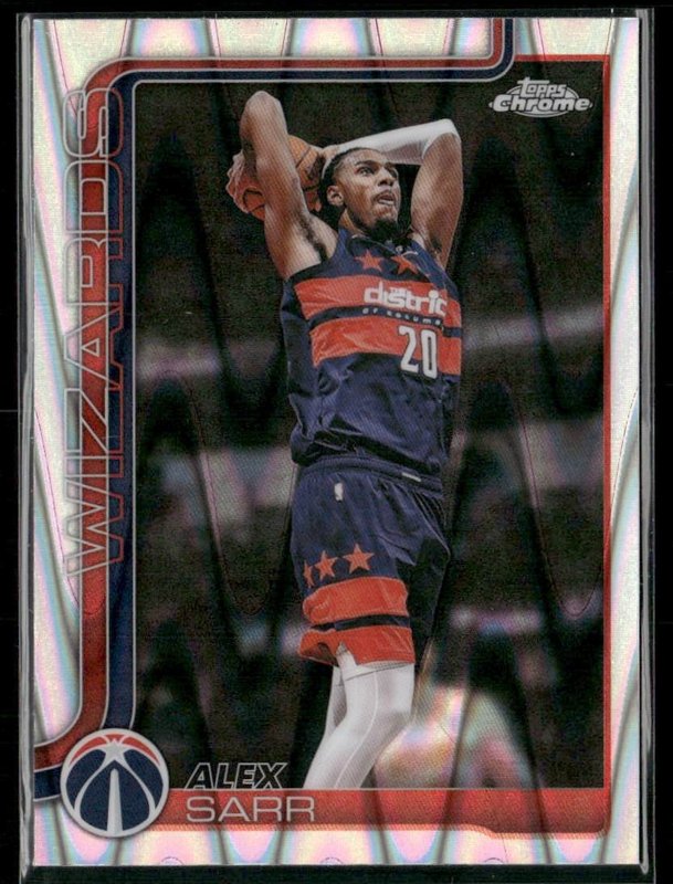 2025-26 Topps Chrome Update #87 Alex Sarr RayWave Refractor