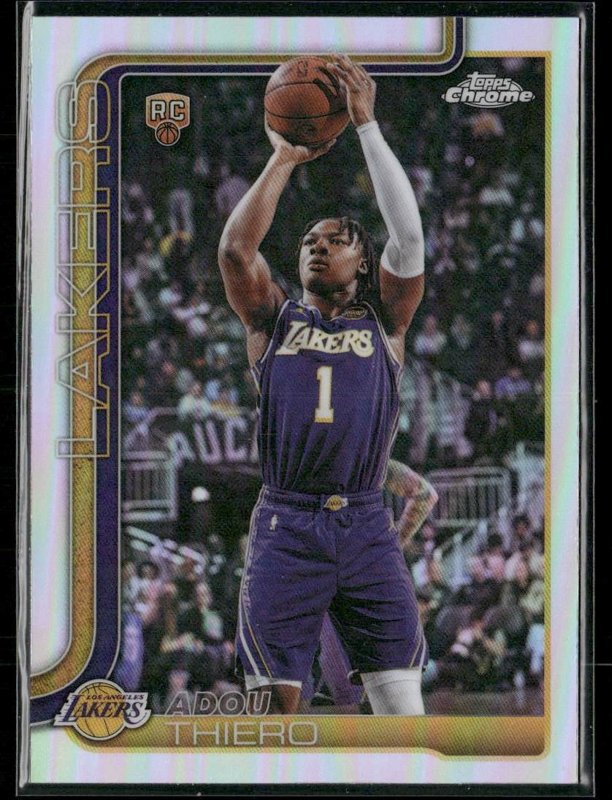 2025-26 Topps Chrome Update #186 Adou Thiero Refractor
