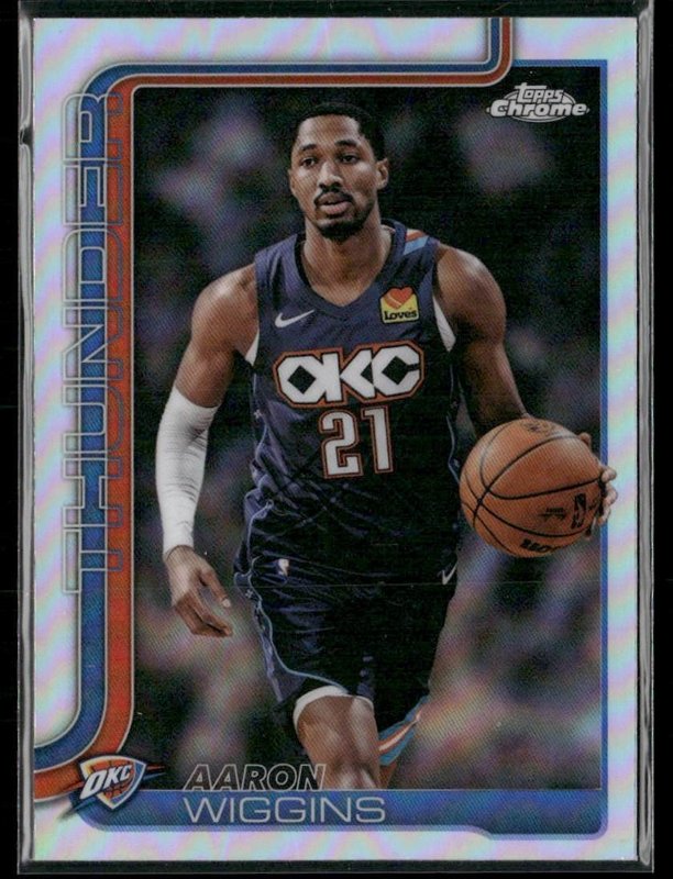 2025-26 Topps Chrome Update #132 Aaron Wiggins Refractor