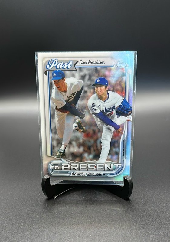 2026 Topps Chrome #PTP-7 Orel Hershiser / Yoshinobu Yamamoto Past to Present