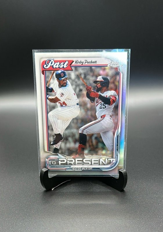 2026 Topps Chrome #PTP-16 Kirby Puckett / Byron Buxton Past to Present
