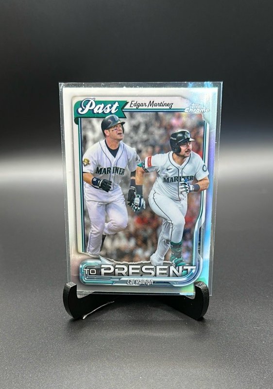 2026 Topps Chrome #PTP-15 Edgar Martínez / Cal Raleigh Past to Present