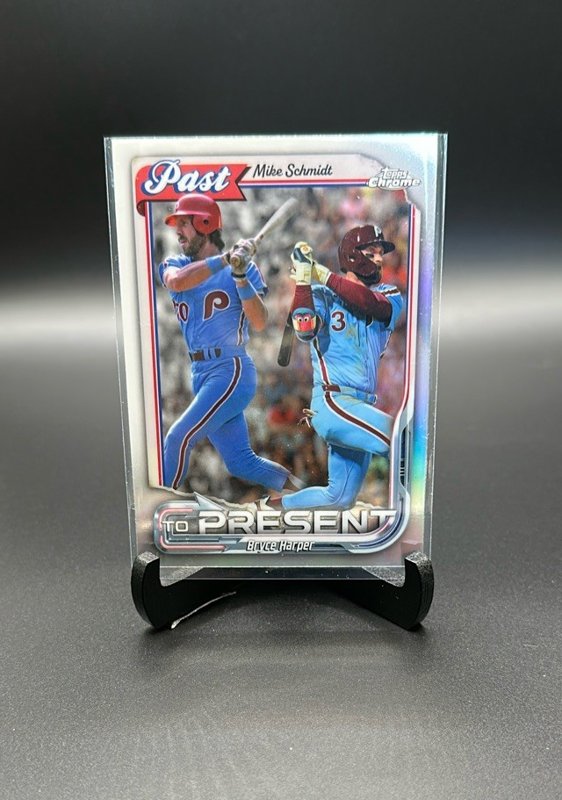 2026 Topps Chrome #PTP-4 Mike Schmidt / Bryce Harper Past to Present