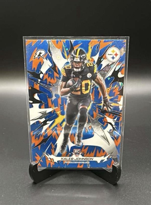Kaleb Johnson RC- 2025 Topps Resurgence Blue & Orange Spark - Steelers