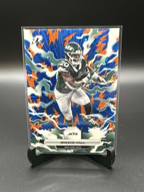 2025 Topps Resurgence- Breece Hall #76 Blue & Orange Spark Refractor Jets