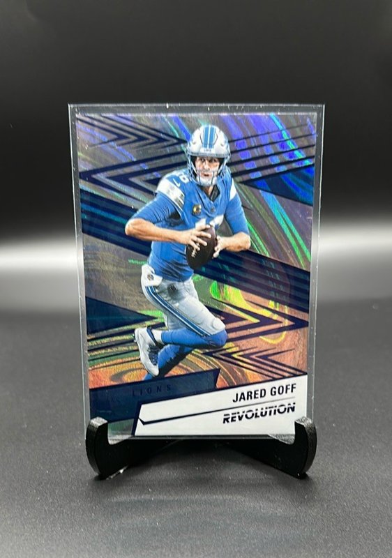 2025 Panini Revolution #64 Jared Goff Blue Cosmo #/99