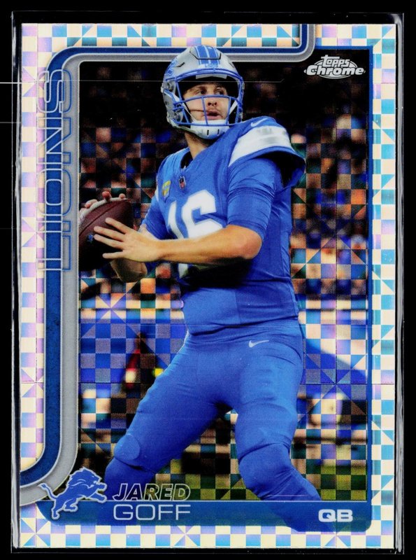 2025 Topps Chrome #102 Jared Goff X-Fractor