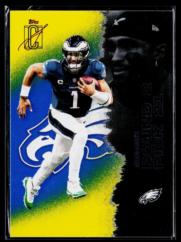 2025 Topps Signature Class #42 Jalen Hurts Blue & Yellow