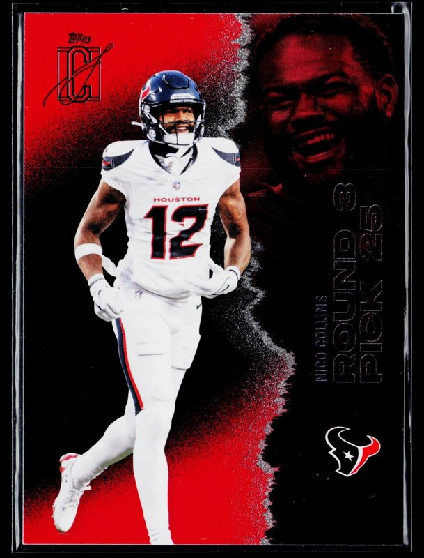 2025 Topps Signature Class #76 Nico Collins Red & Black