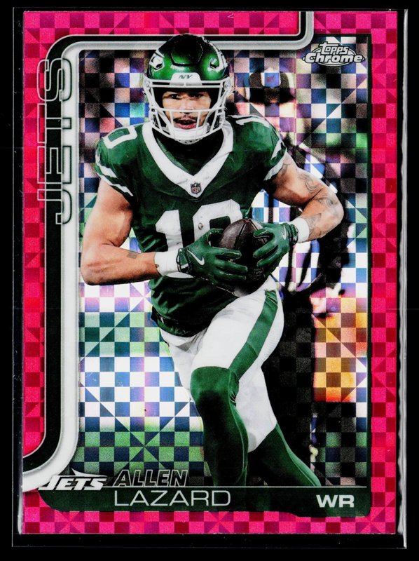2025 Topps Chrome #236 Allen Lazard Pink X-Fractor