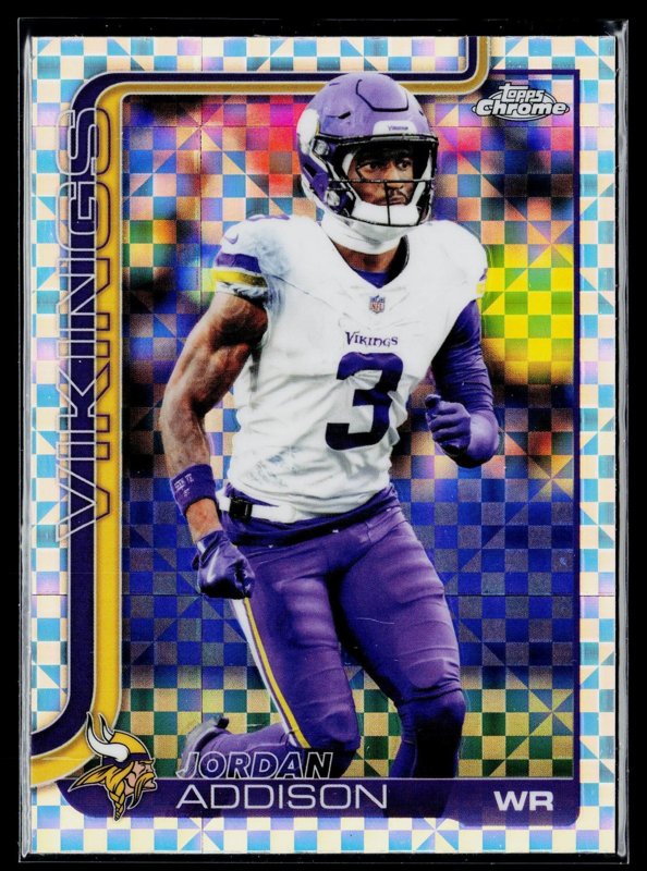 2025 Topps Chrome #202 Jordan Addison X-Fractor