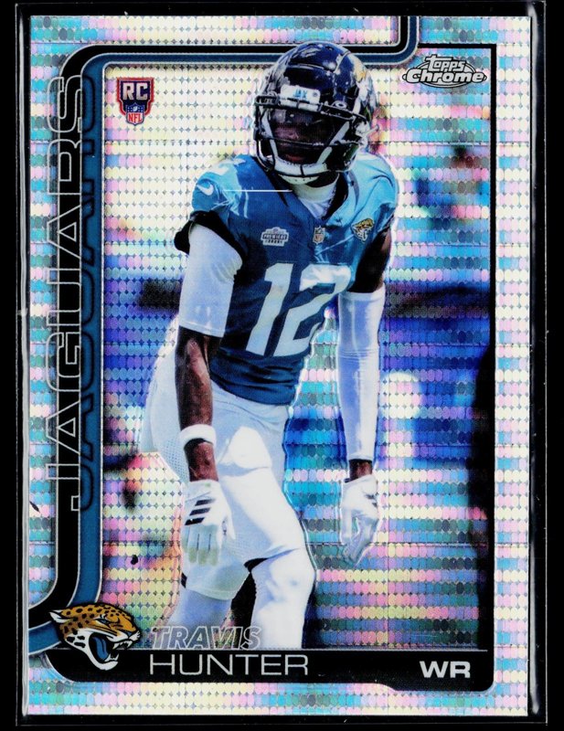 2025 Topps Chrome #332 Travis Hunter Pulsar Refractor