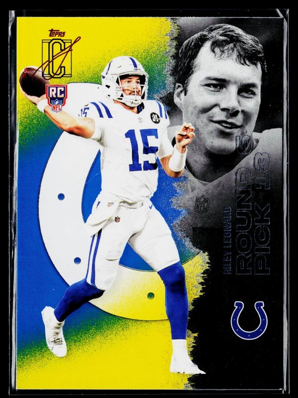2025 Topps Signature Class #116 Riley Leonard Blue & Yellow