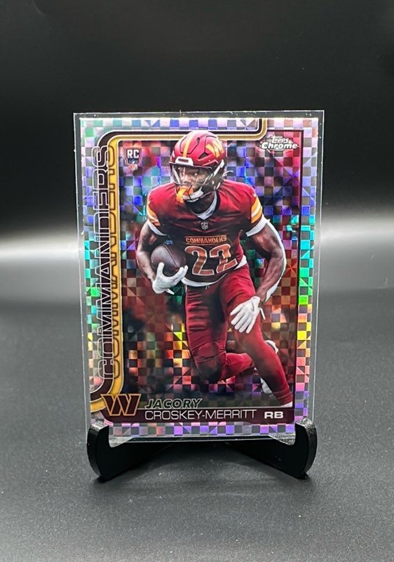 2025 Topps Chrome #387 Jacory Croskey-Merritt X-Fractor