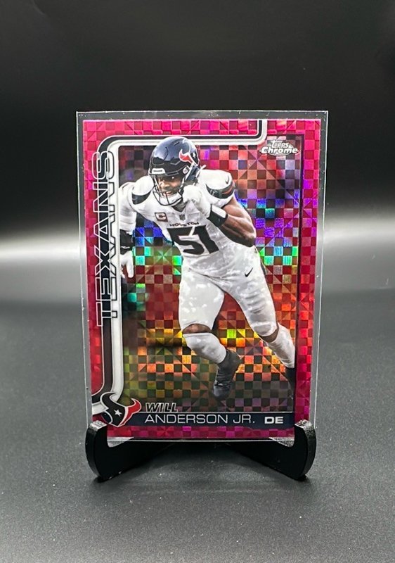2025 Topps Chrome #121 Will Anderson Jr. Pink X-Fractor