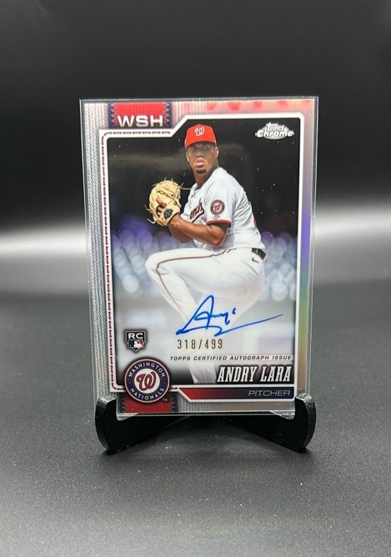 2026 Topps Chrome #RA-AL Andry Lara  Rookie Autographs Refractors #/499