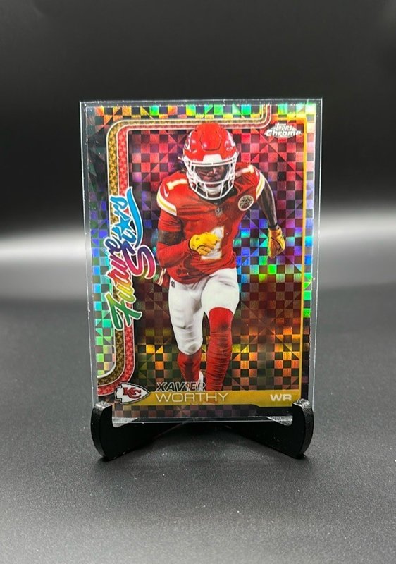2025 Topps Chrome #FS-5 Xavier Worthy Future Stars X-Fractor