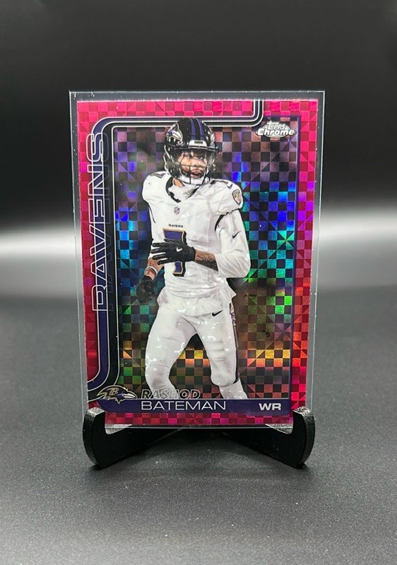 2025 Topps Chrome #21 Rashod Bateman Pink X-Fractor