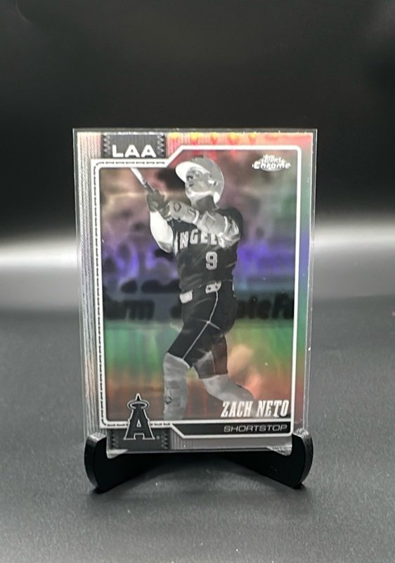 2026 Topps Chrome #77 Zach Neto Negative Refractors