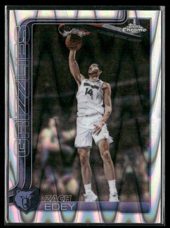 2025-26 Topps Chrome Update #111 Zach Edey RayWave Refractor