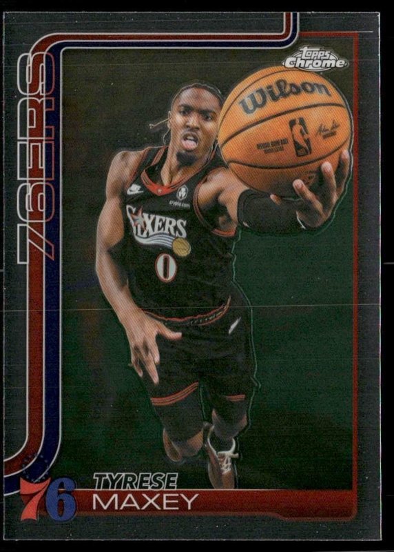 2025-26 Topps Chrome Update #41 Tyrese Maxey